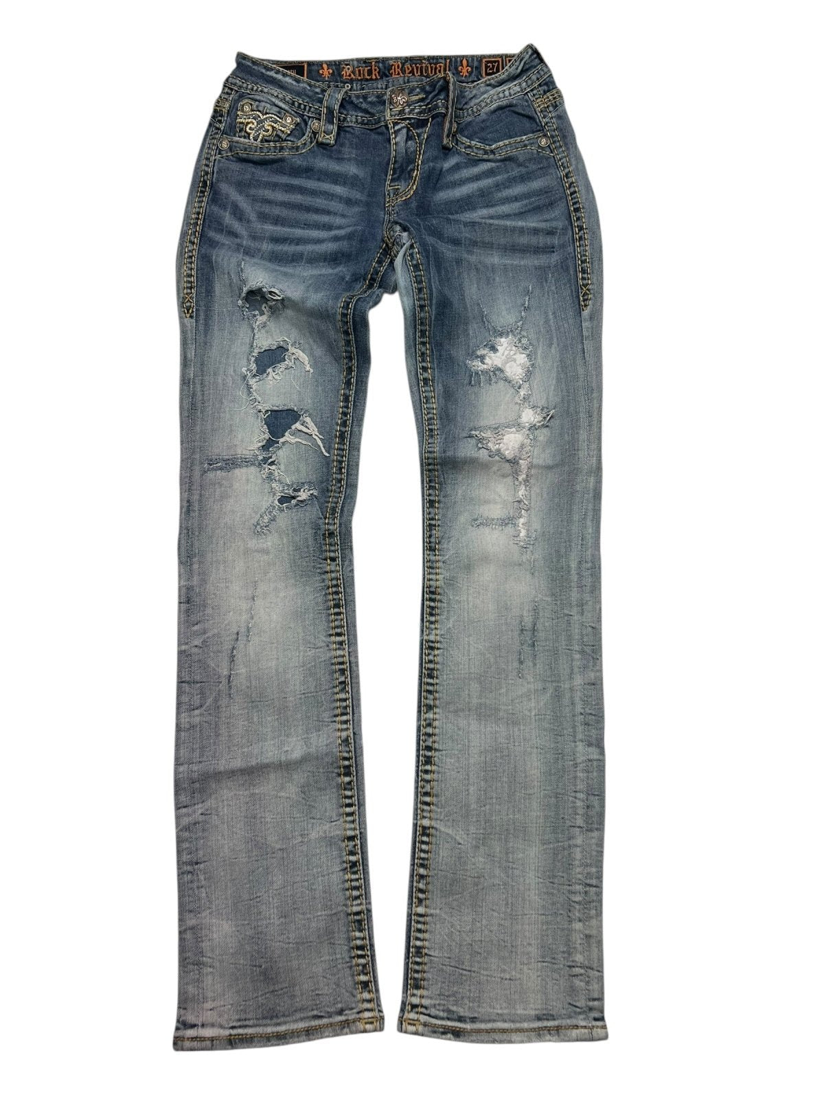 Rock Revival Mid Rise Straight | 27 (S)