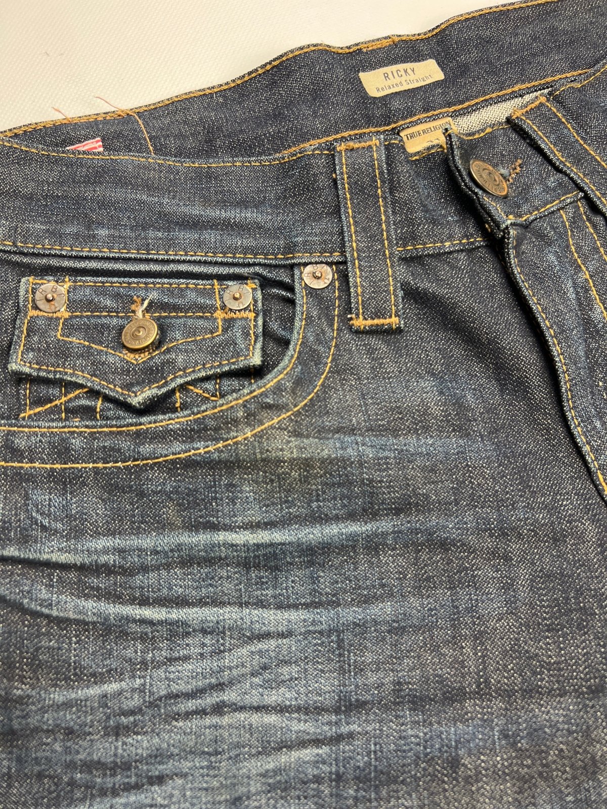 True Religion Ricky Paint Splatter Jeans Boot | W 42,5cm x L 108cm - ZAZA resell