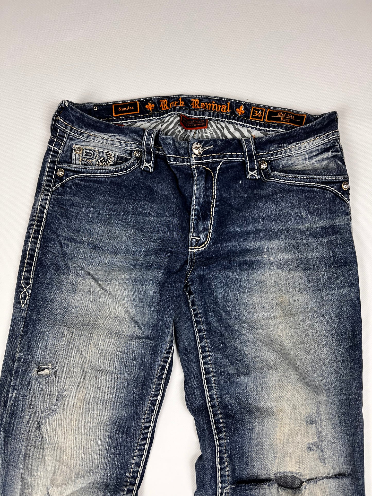 Rock Revival Sundee Mid-Rise Bootcut Jeans 34/L