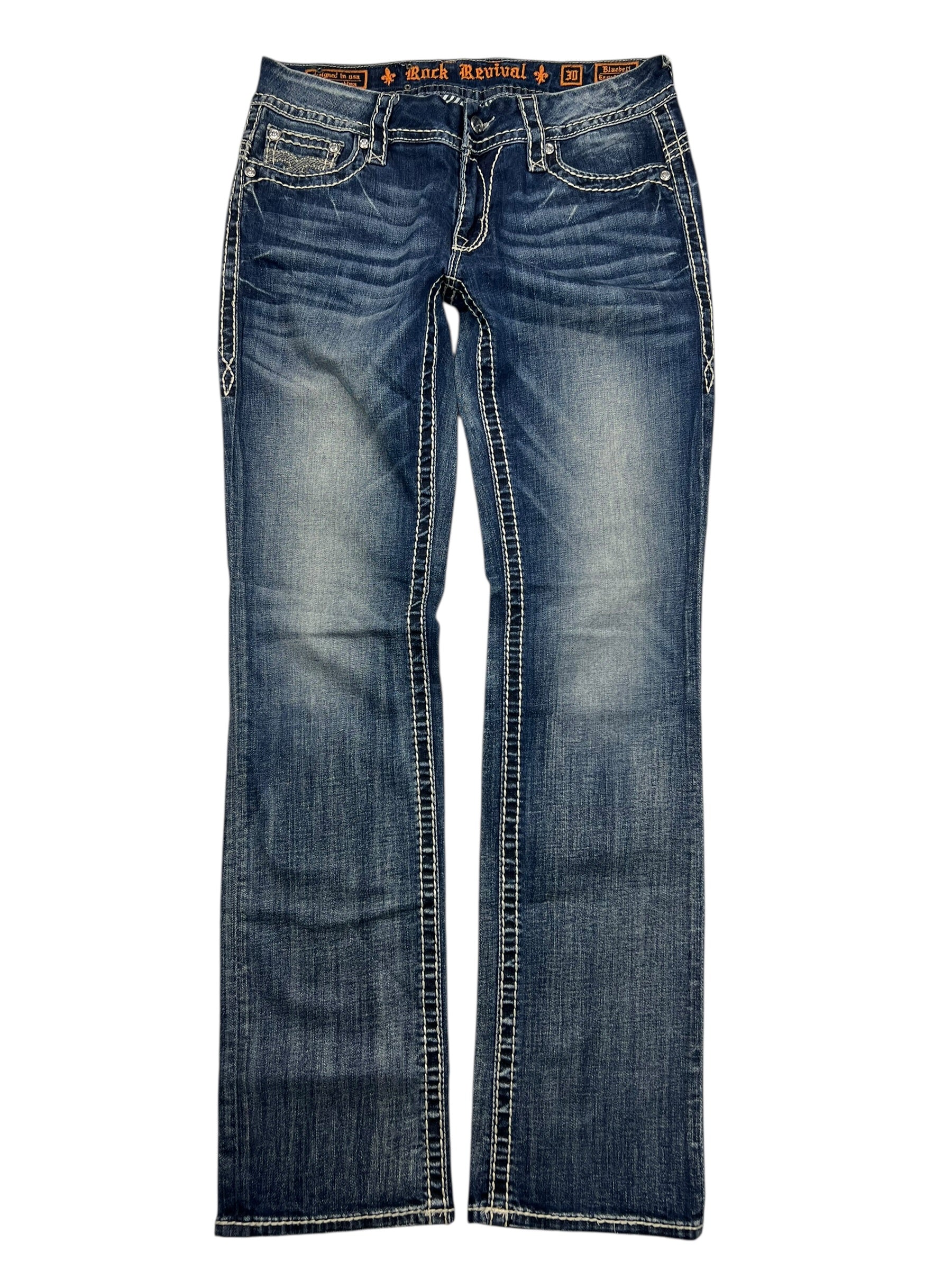 Rock Revival Mid Rise Straight | 30 (M/L)