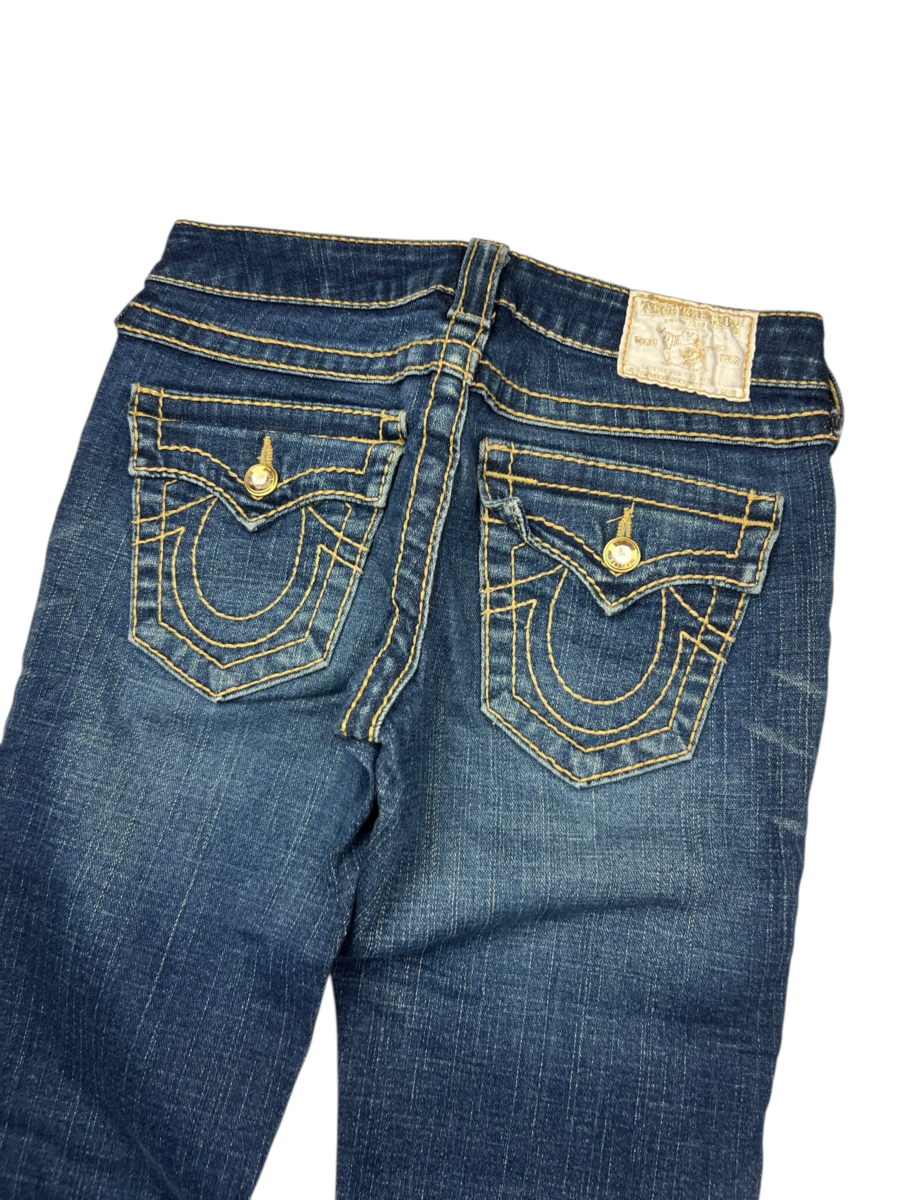 True Religion Disco Becky Big T - Low Rise Straight | 24 (XS)