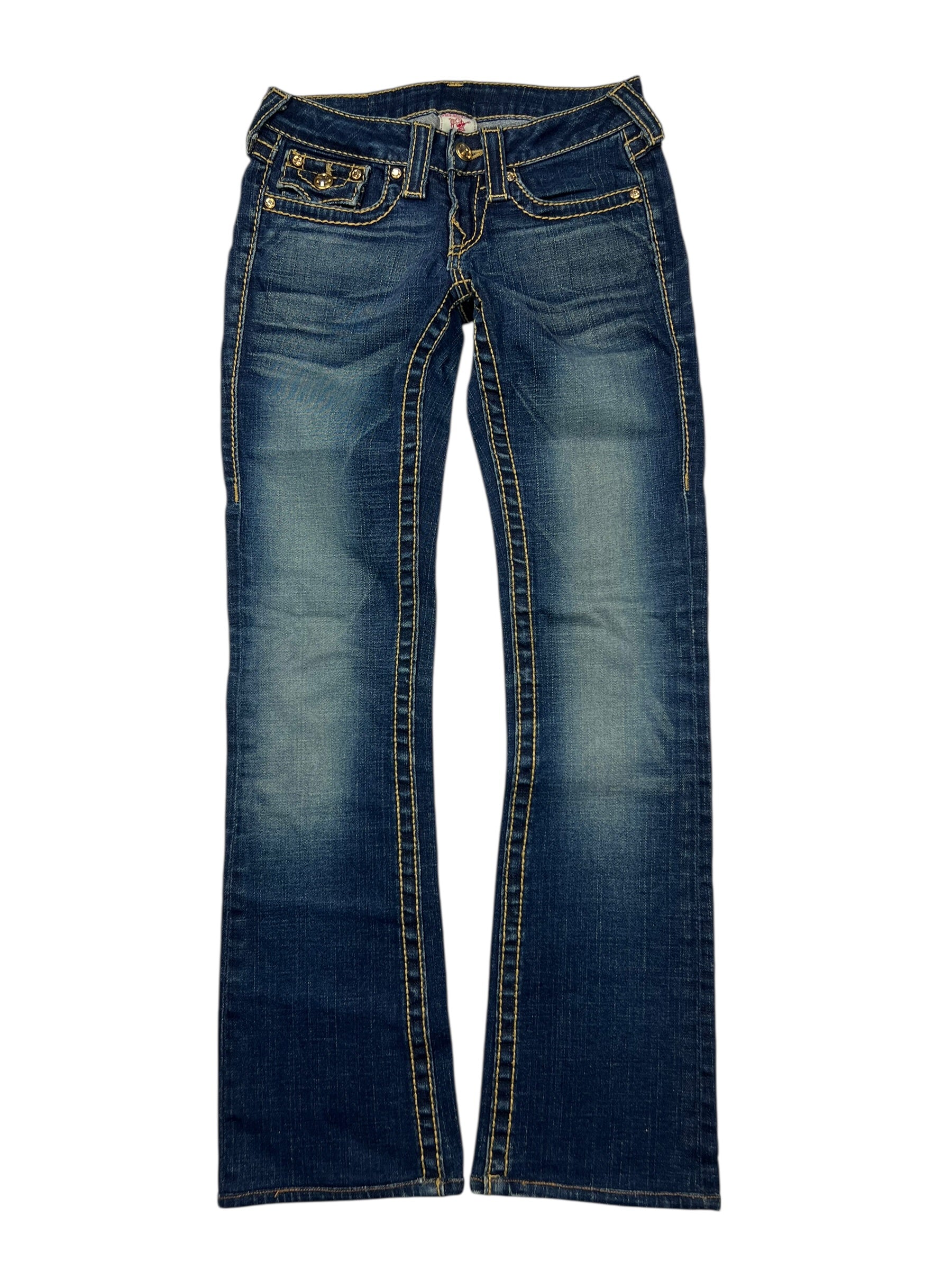 True Religion Disco Becky Big T - Low Rise Straight | 24 (XS)