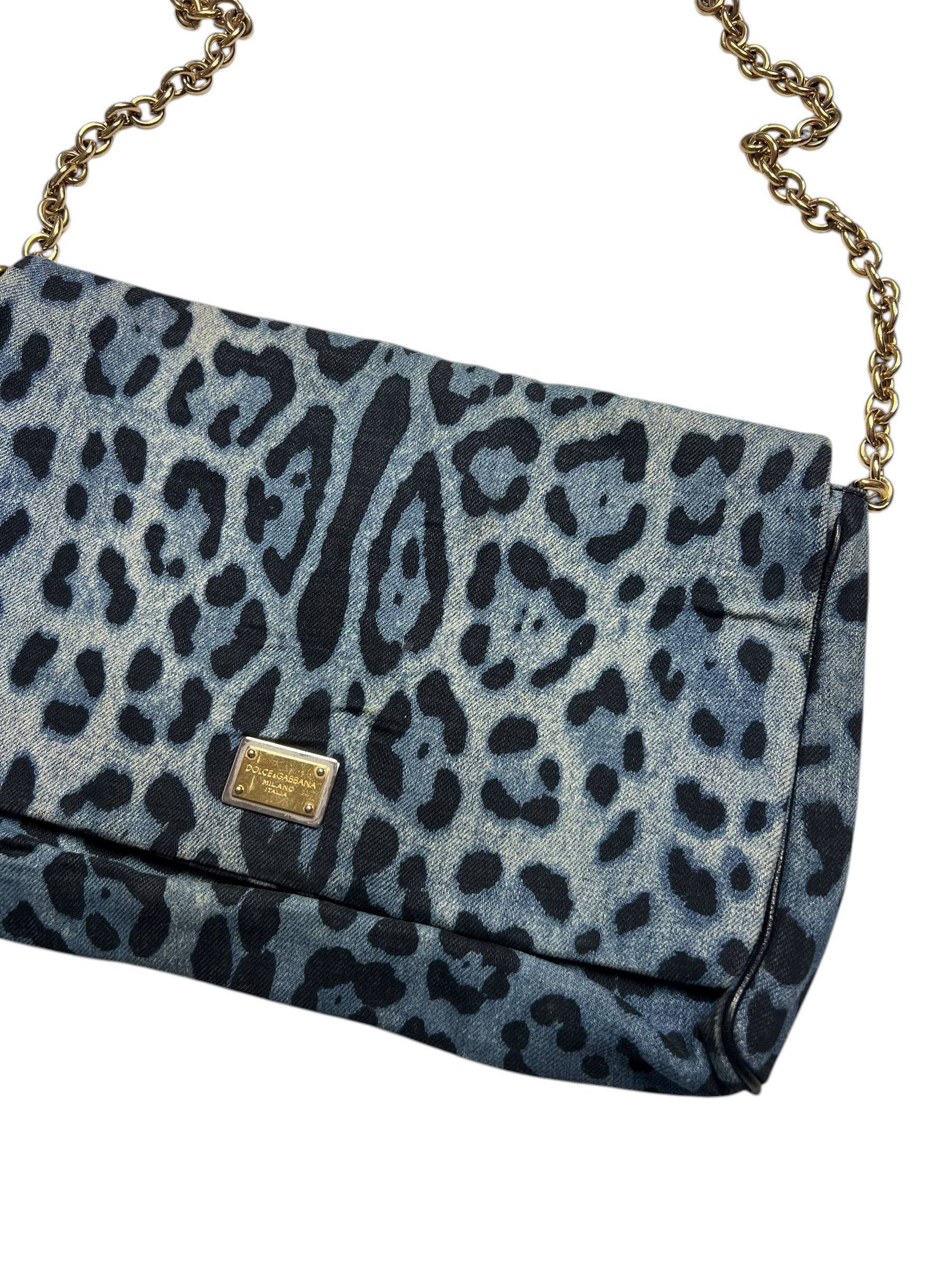 Dolce & Gabbana Blue/Black Leo Shoulder Bag
