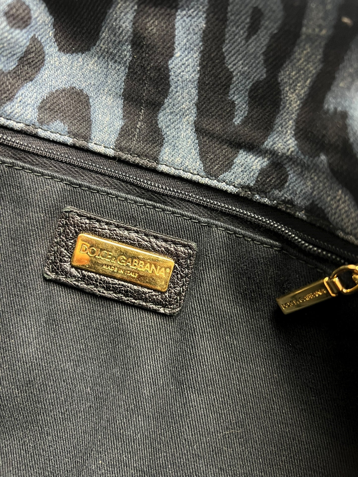 Dolce & Gabbana Blue/Black Leo Shoulder Bag